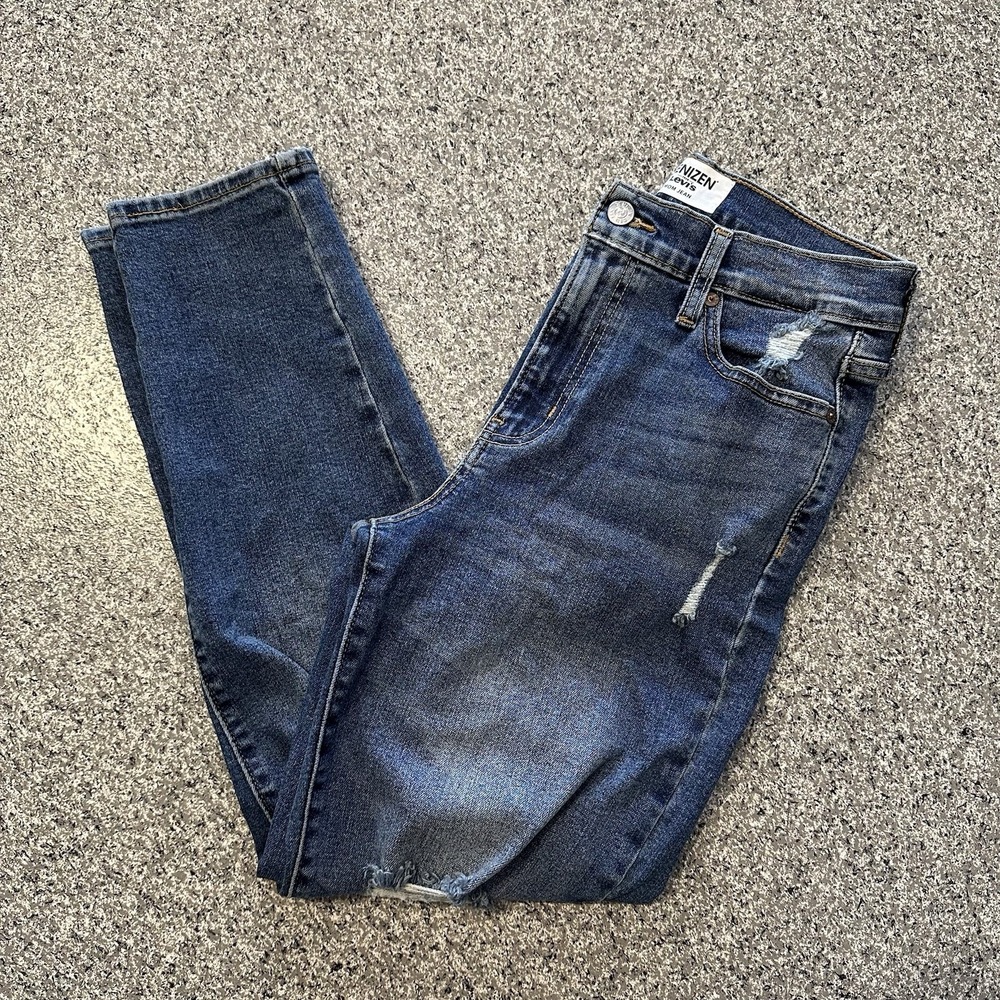 Levis Denizen Mom Jeans Womens 26x26 Relaxed Tapered Distressed High Rise